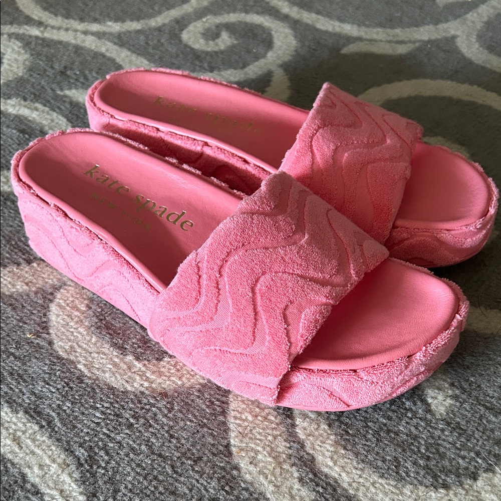 Kate Spade Vibrant Pink Textured Sandals